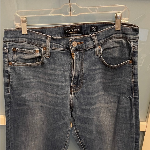 Lucky Brand Blue Denim 221 Straight Jeans, 34 / 30, GUC - Picture 3 of 16